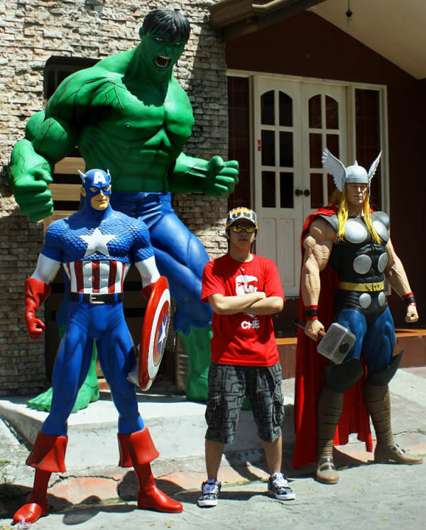 marvel superhero statues